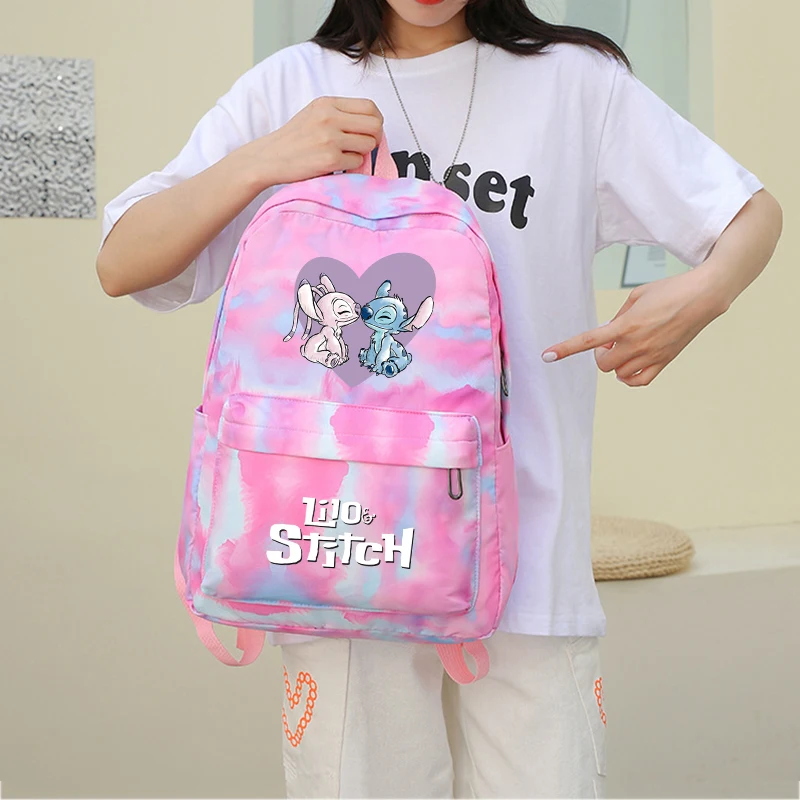 3Pcs/set Disney Lilo Stitch Plecak z torbą na lunch dla nastolatka Dziewczyna Chłopiec Tornister o dużej pojemności Student Casual Bookbag Plecak