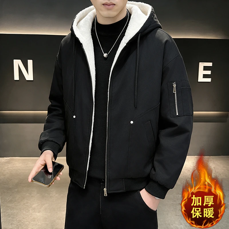 2026 Autumn-Winter New Style High-Quality Trendy Fashion Youth Lined Hooded Cotton Coat/Cotton Clothing