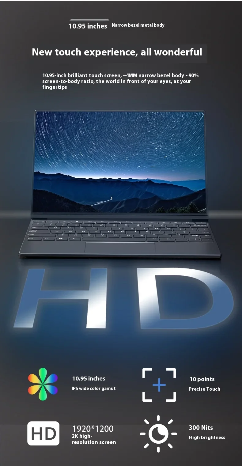 SZBOX كمبيوتر محمول معدني TX18 10.95 بوصة 2 في 1 كمبيوتر محمول Intel i5-1250P MAX Turbo 4.4 جيجا هرتز DDR4 WiFi6 BT5.2 NVME SSD لعبة مكتب كمبيوتر صغير #3