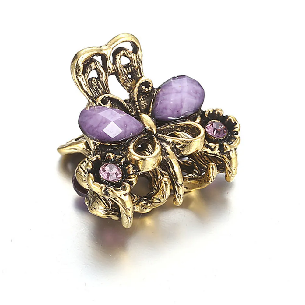 

4 шт. модных винтажных заколок-крабов для женщин, легкие, прочные, нескользящие, синие