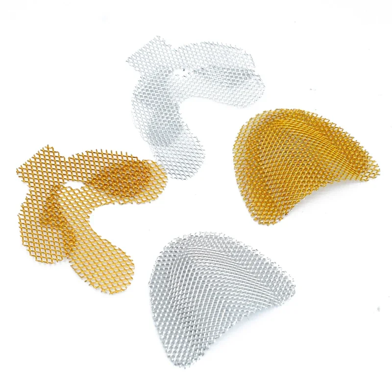 

20Pcs/Pack Dental Metal Net Strengthen Impression Trays For Upper/Lower Teeth Golden/Sliver Palatal Reinforcement Mesh Denture