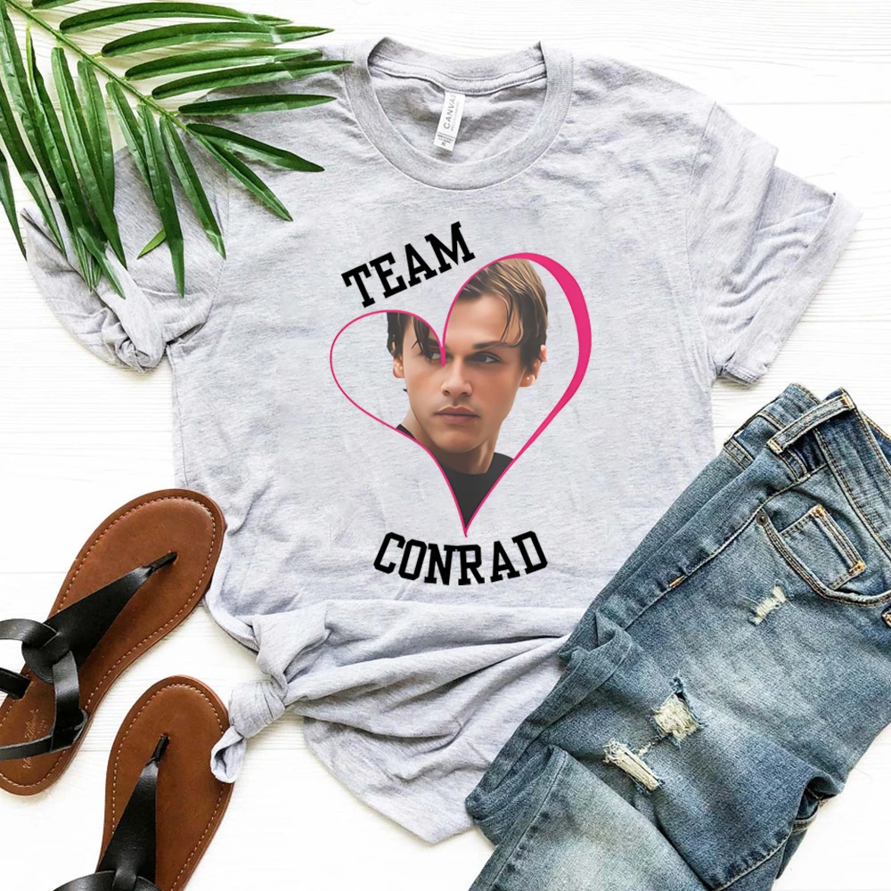 The Summer I Turned Pretty Team Conrad Graphic Tee Cousins Beach Vintage 90s Y2k Conrad Fisher Heart Print Shirt TSITP Fans Gift