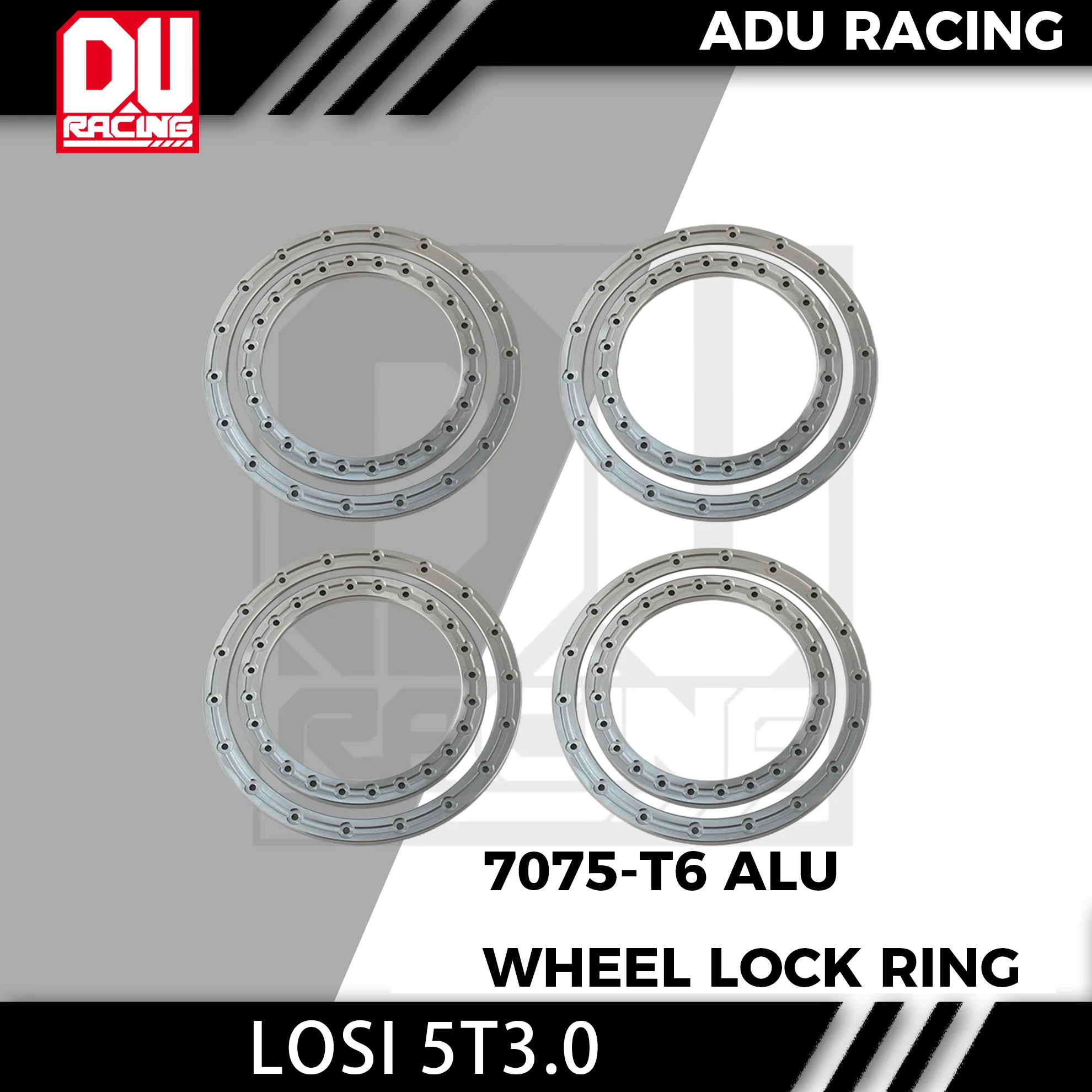Adu Racing 7075-t6 alu Beadlock Lock Ring Fits with Pro-line Beadlock Wheel(PRO287805)  For Losi 5ive-T E 3.0