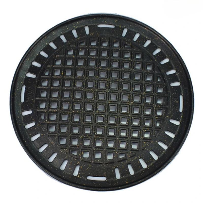  شواية فحم محمولة قابلة للطي، صينية من الحديد الزهر بفتحة تهوية مع مقبض مقاوم للحرارة، مجموعة أطباق شواء للتخييم والحديقة #6