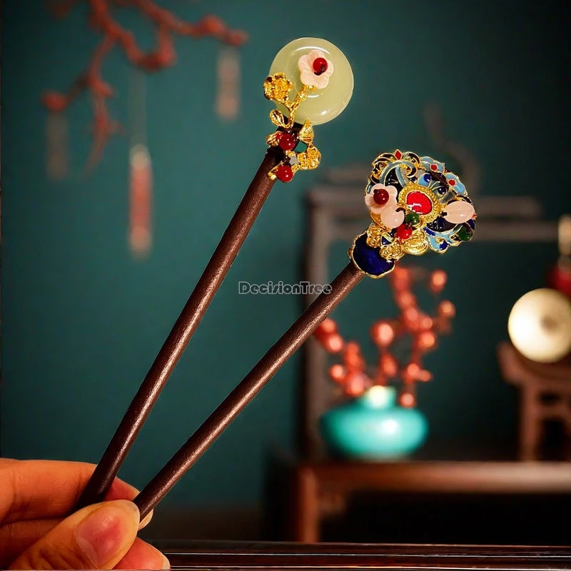 2025 국립 우아한 고전 머리핀 궁전 복고풍 술 머리 장식 중국 스타일 Hanfu 머리핀 액세서리 헤어 2 조각 세트