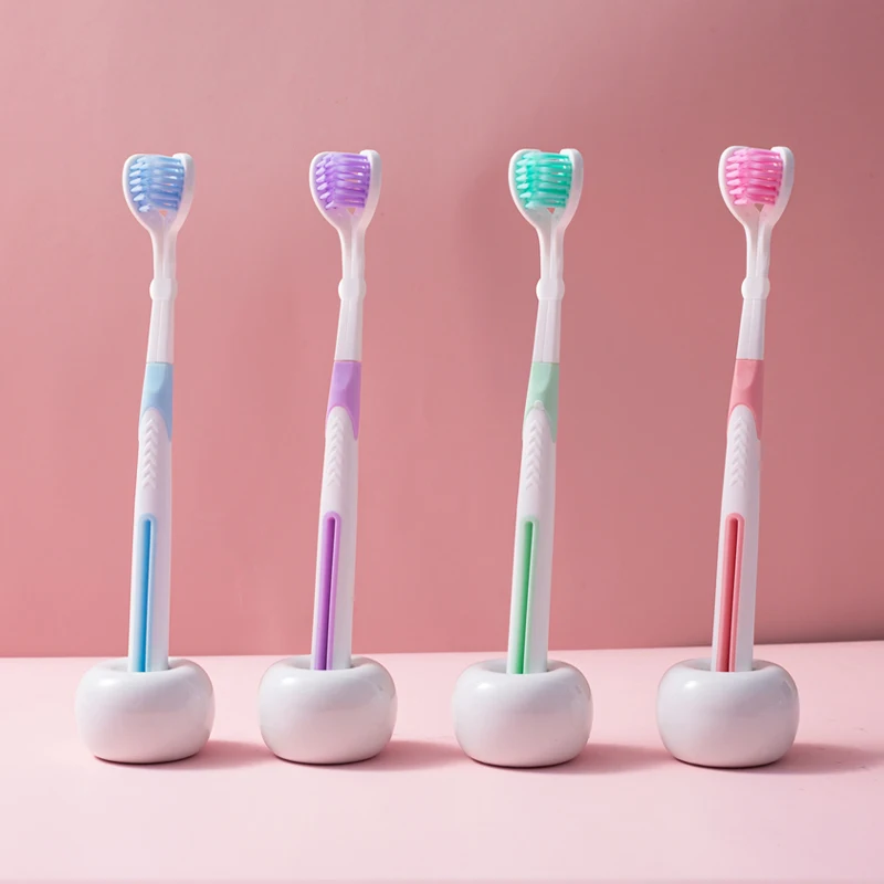 Brosse à dents à poils souples à deux côtés pour adultes, poils ultra fins, soins bucco-dentaires, dents de sécurité pour la santé buccale, propre