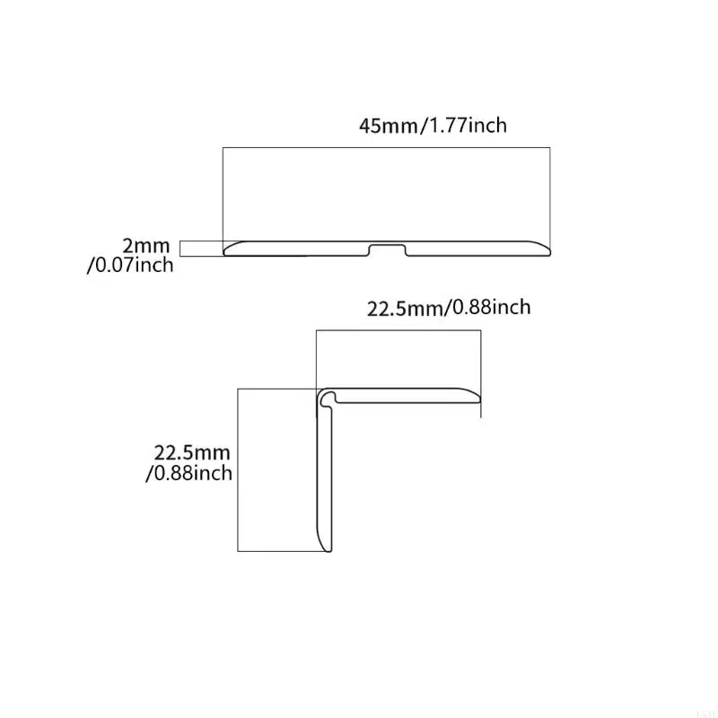 L5YF 2 مللي متر واقيات حواف PVC رفيعة لحماية الطفل دون وضع علامات لاصقة حشوات للزوايا تصميم مخدد مضاد للاعوجاج #6