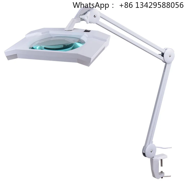 Cosmetic Nail Eyelash Lash Beauty Salon Glass Electronics Inspection Desk Lamp Eyelash Extension Lighting Magnifying Lamp
