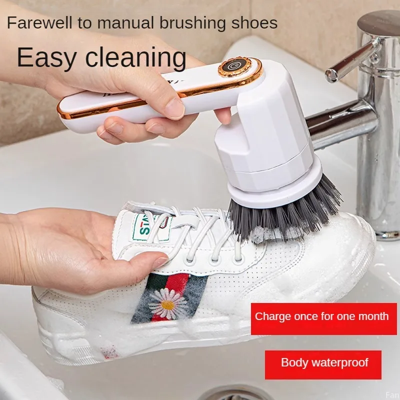 Electric Cleaning Brush Handheld Rechargeable Waterproof Shoe Brush Electric Multifunctional Brush for Home Use Cleaning Tools