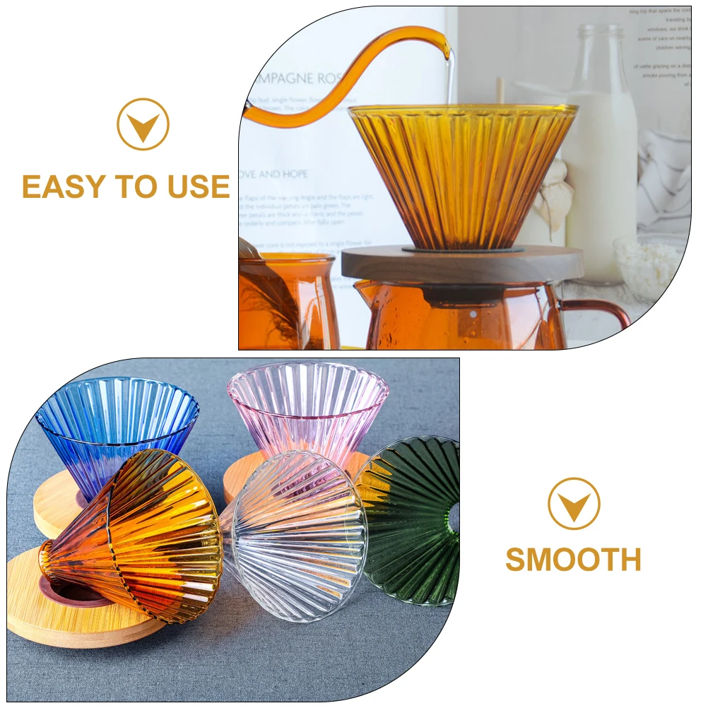 

1 комплект, воронка для кофе, капельница, бытовой заливной стеклянный деревянный фильтр, кухонная дорожная многоразовая кофеварка, инструмент