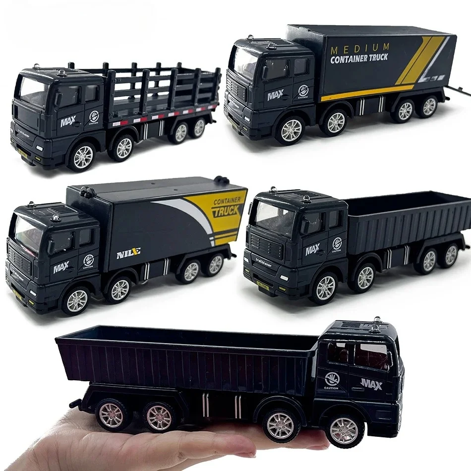 Simulation Transporter Container Truck Freight Vehicle Children Kids Pull Back Car Model Educational Toys for Boy Game Gift