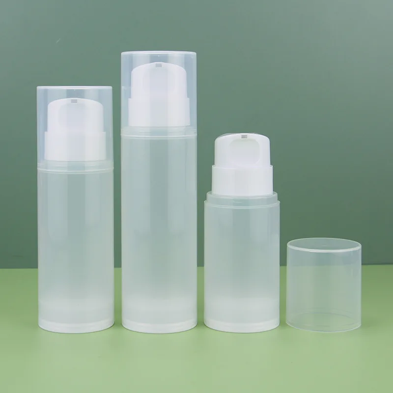 5/15pcs 150ml/200ml/250ml Empty Airless Bottle Lotion Pump Plastic Vacuum Emulsion Bottle Cosmetic Container Travel