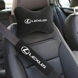 Car Headrest Neck Pillow Seat Belt Protector Shoulder Pads For Lexus RX330 IS250 Ct200h ES300h RX350 IS300h NX300h RX400h UX