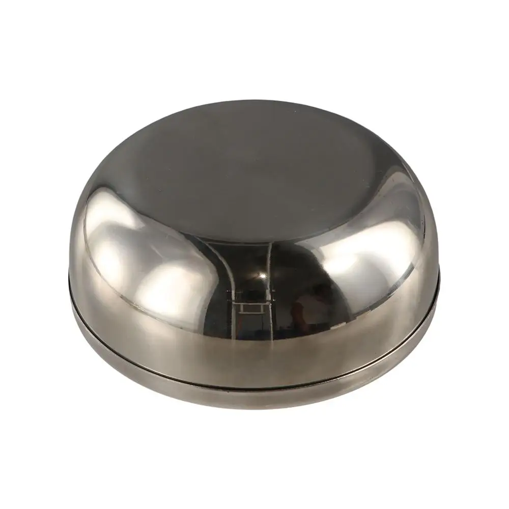 With Lid Korean Stainless Steel Bowl Round Silver Rice Bowl Anti Drop Smooth Surface Children Bowl Cream Foam