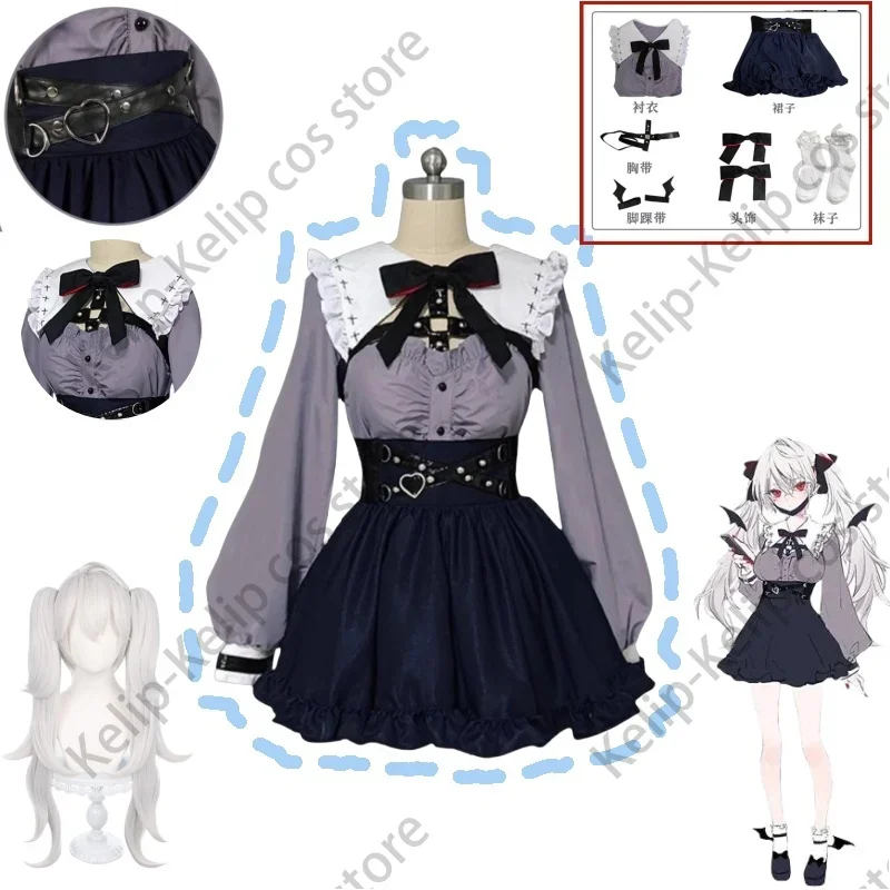 disfraz halloween Vtuber Kuzuha Sanya Cosplay Costume Women Dress Outfits Halloween Carnival Suit