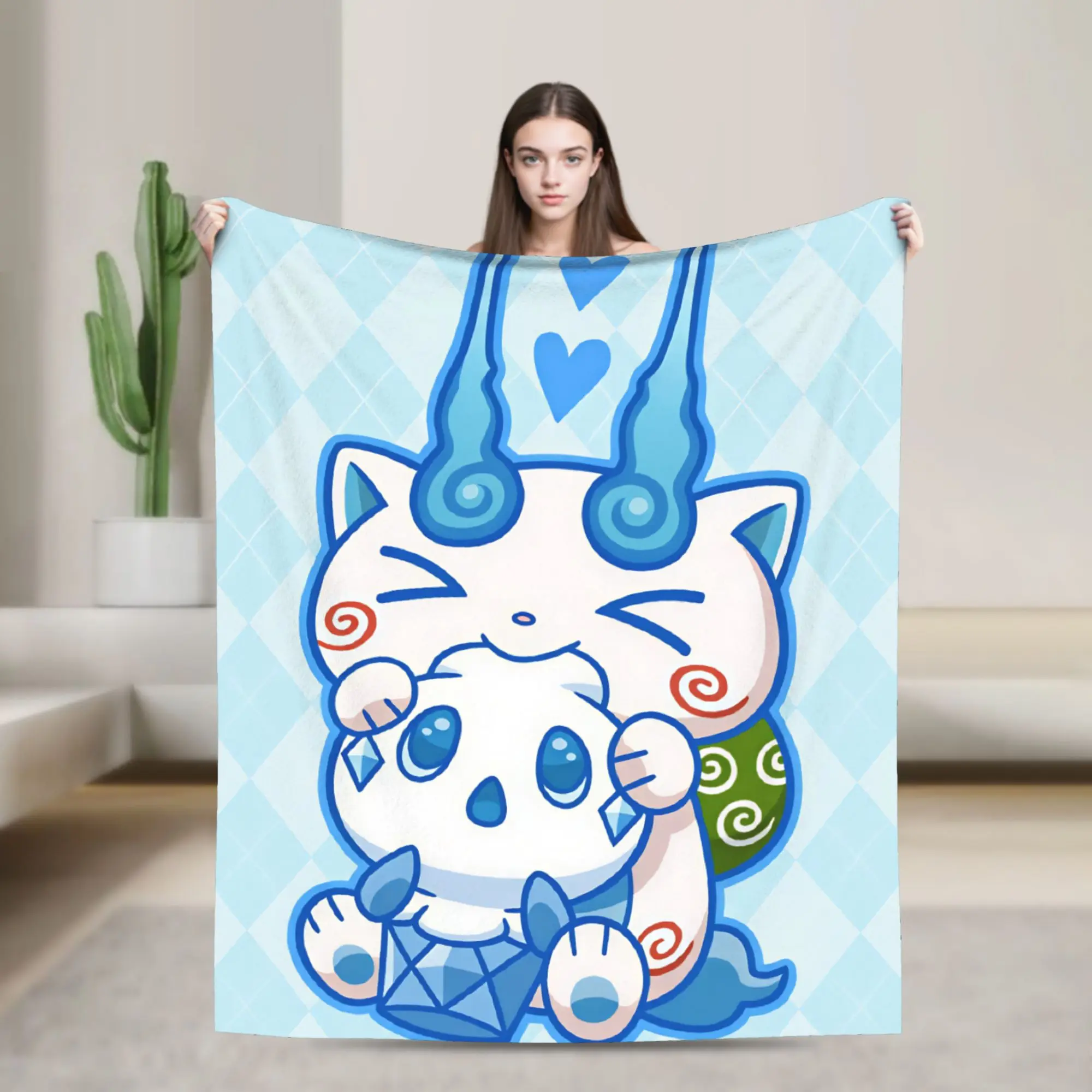 Yokai Watchs  Plush Blanket Children  Flannel Throw Blanket For Couch Chair Soft Design Quality Bedspread Gift Idea