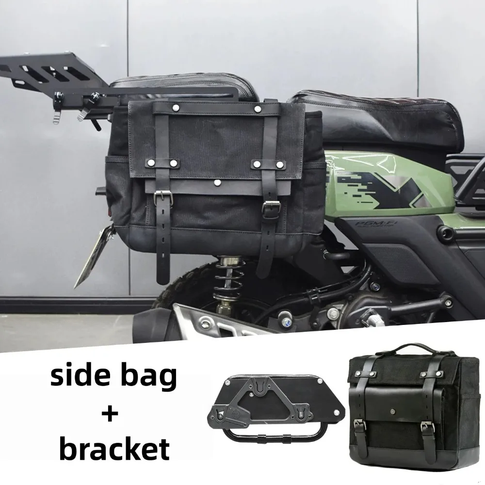 For Square X125 Motorcycle Canvas Side Saddle Bag Right Side Quick Mount Bracket Accesorios Moto Alforjas Soporte Lateral