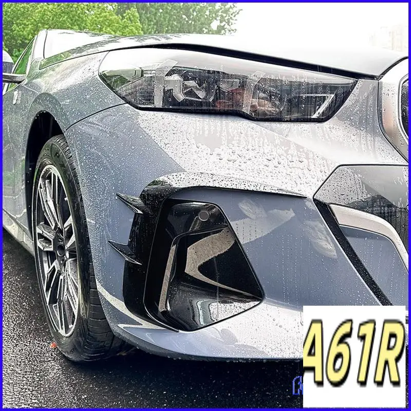

R1-Сплиттер переднего бампера автомобиля, спойлер для BMW 5 серии I5 G60 G61 2024 + M, спортивные противотуманные фары, декоративная крышка, глянцевый черный