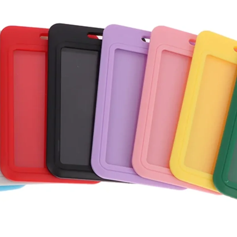 

Two-Sided Credit Card Cover Hard Plastic Badge Holders With Slot For Event Staff Tag ID Card Holder Pass Strap