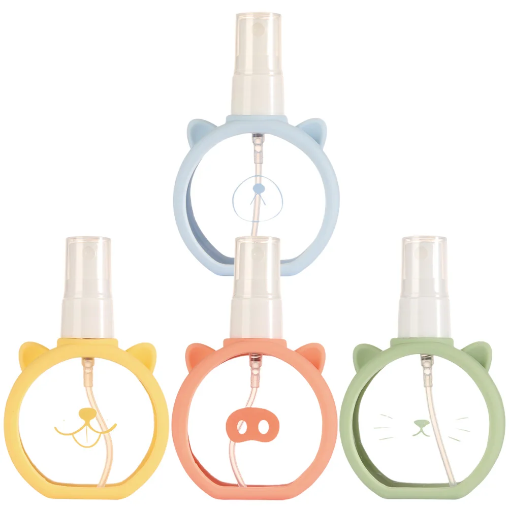 

4pcs Small Plastic Bottle For Face Hair Storage Leak Proof Mini Spray Bottles Empty Travel Size Toiletries