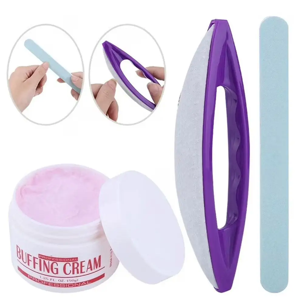 

Nail Art Waxing Polishing Grinding Buffing Cream Buffer Manicure Kit For Women B8Y7