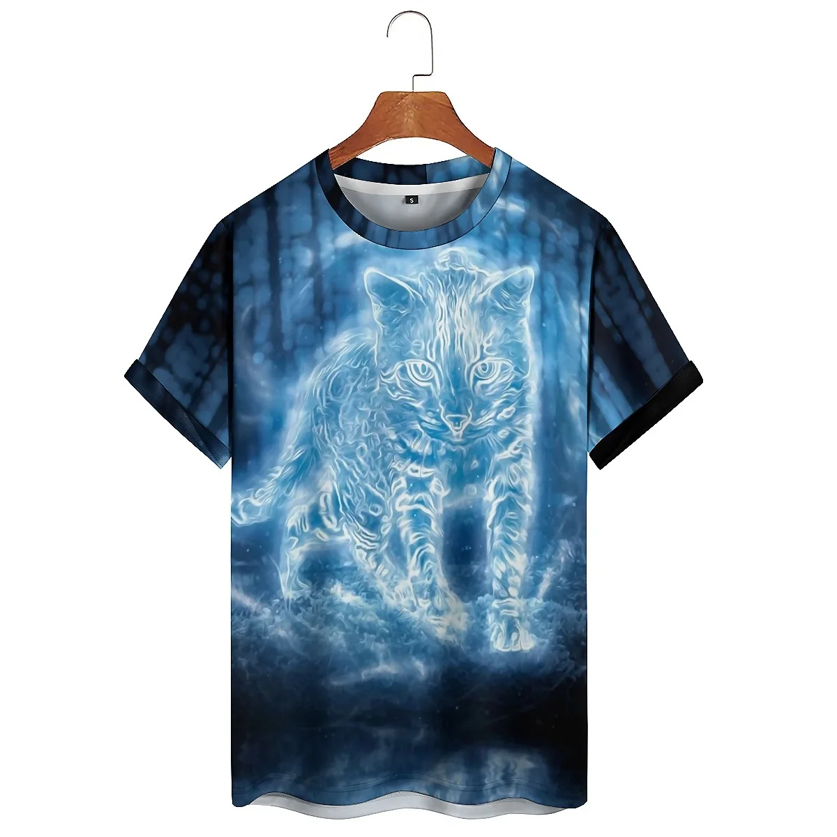 American Aesthetic, Men's 3D Printed Short-sleeved T-shirts Are Lightweight and Breathable Polyester Fabric