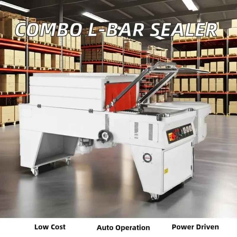 【Brand new】Combo Semi Automatic Combination L Bar Sealer Heat Shrink Film Wrap Packing Machine for Case Box
