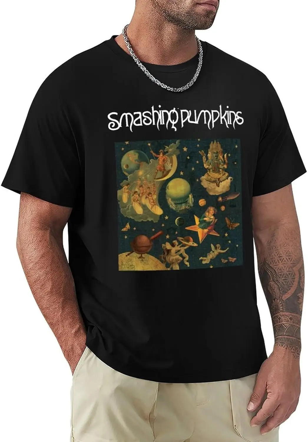 

Rock Band Shirt Youth Mens Sleeve Short Tee Funny Vintage T-Shirt Casual Round Neck Print Tshirts Summer Graphic Top