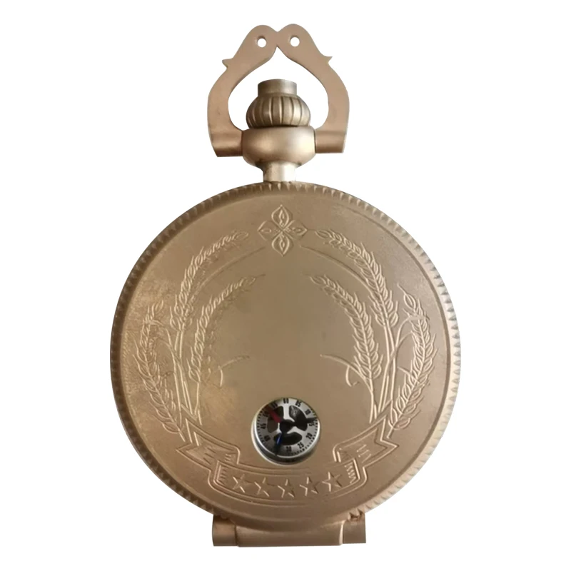 Orologio da tasca in bronzo con movimento meccanico manuale in vetro con pietra preziosa sferica bifacciale, impermeabile