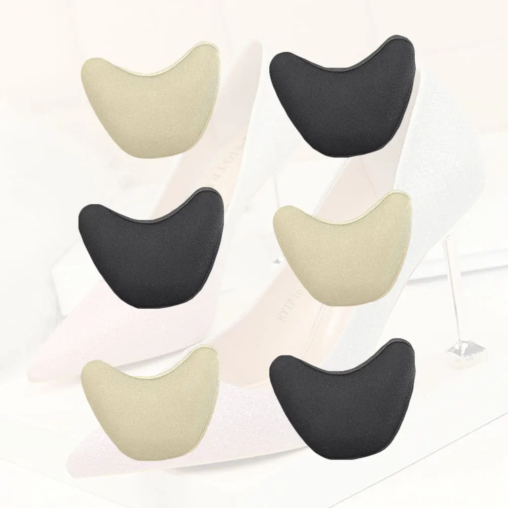 

6 Pair Black Pumps Toe Protection Pad High-heeled Shoes Tip Forefoot Protective Insole Miss