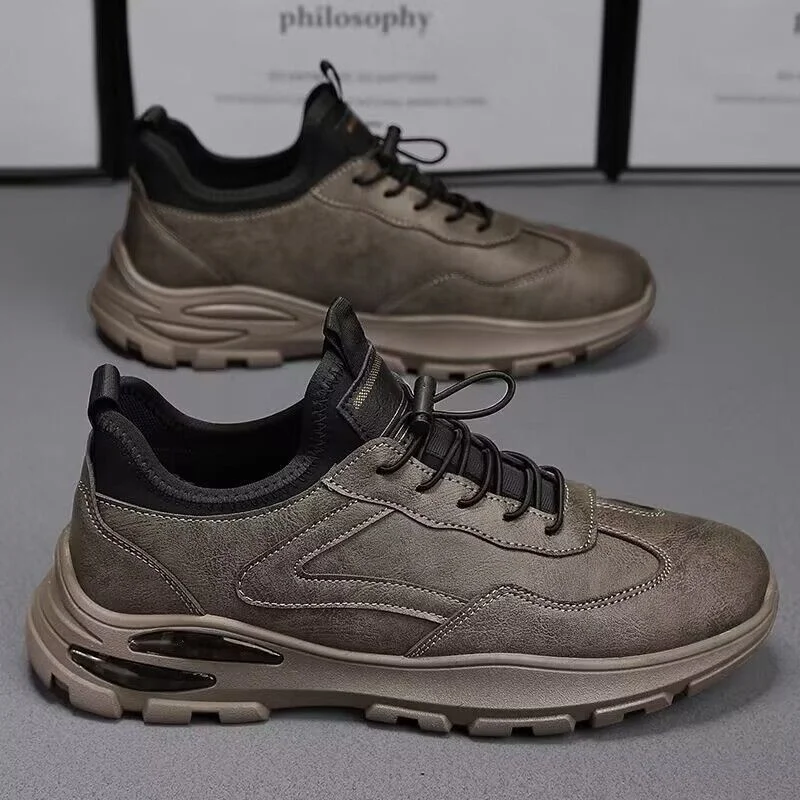 

Men's Safety Shoes Spring New Style Breathable Waterproof Non-slip Chef Sports Casual Leather Shoes Fashionable All-Match