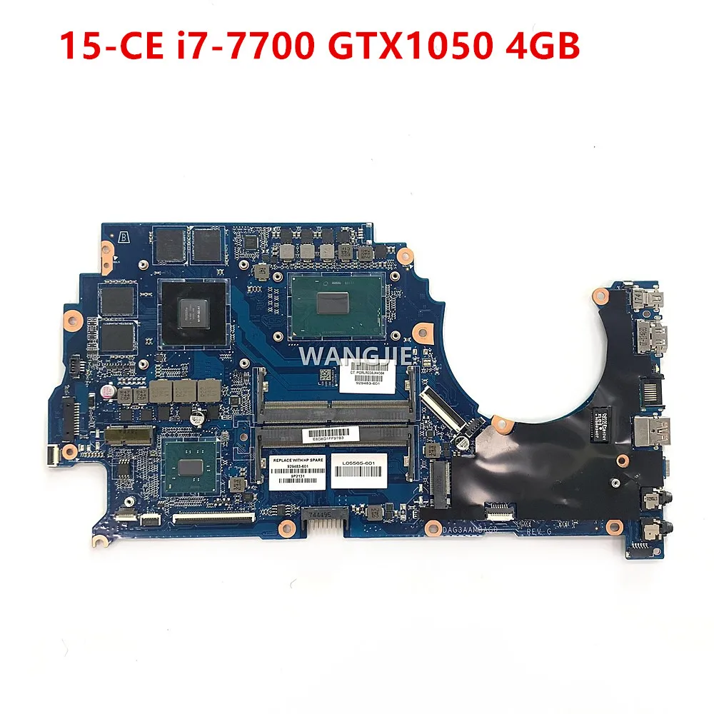 Imagem -01 - Placa-mãe Portátil para hp G3aa 15-ce002 15-ce 15t-ce 15-ce011dx I77700 Gtx1050 4gb 929483601 929483001 Dag3aambae0