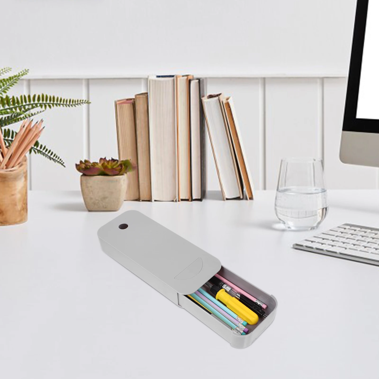 

Drawer Divider Pen Box Desk Multi-functional Organizer Pencil Case Plastic Desktop Office Drawers
