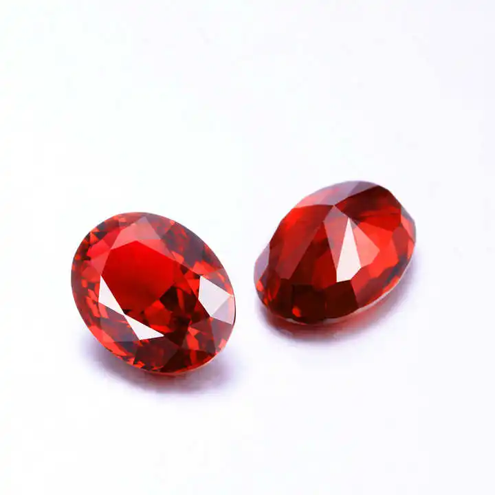 

High Jewellery oval cut ruby 8x12mm 4.6ct Lab-grown synthetic rubies are suitable for setting ring jewelry