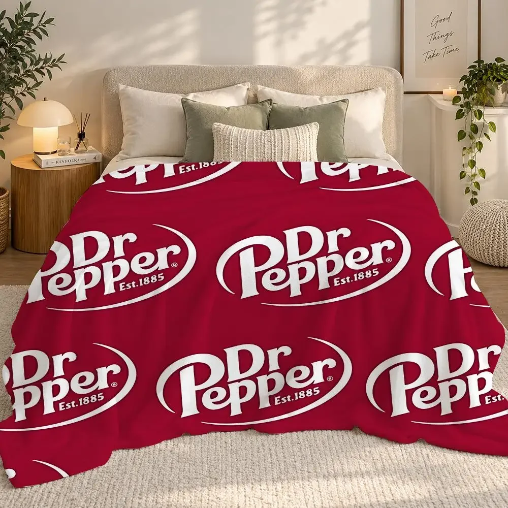 Unique Dr. Pepper Throw 240g flannel blanket, suitable for sofas, beds, offices, exquisite gift blankets
