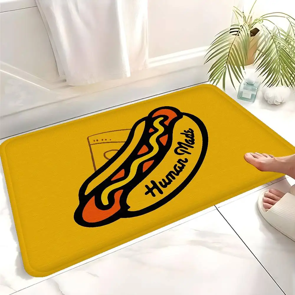 Fashion H-Human M-Made Entrance Door Mat Washable Non-Slip Living Room Sofa Chairs Area Mat Kitchen Welcome Doormat