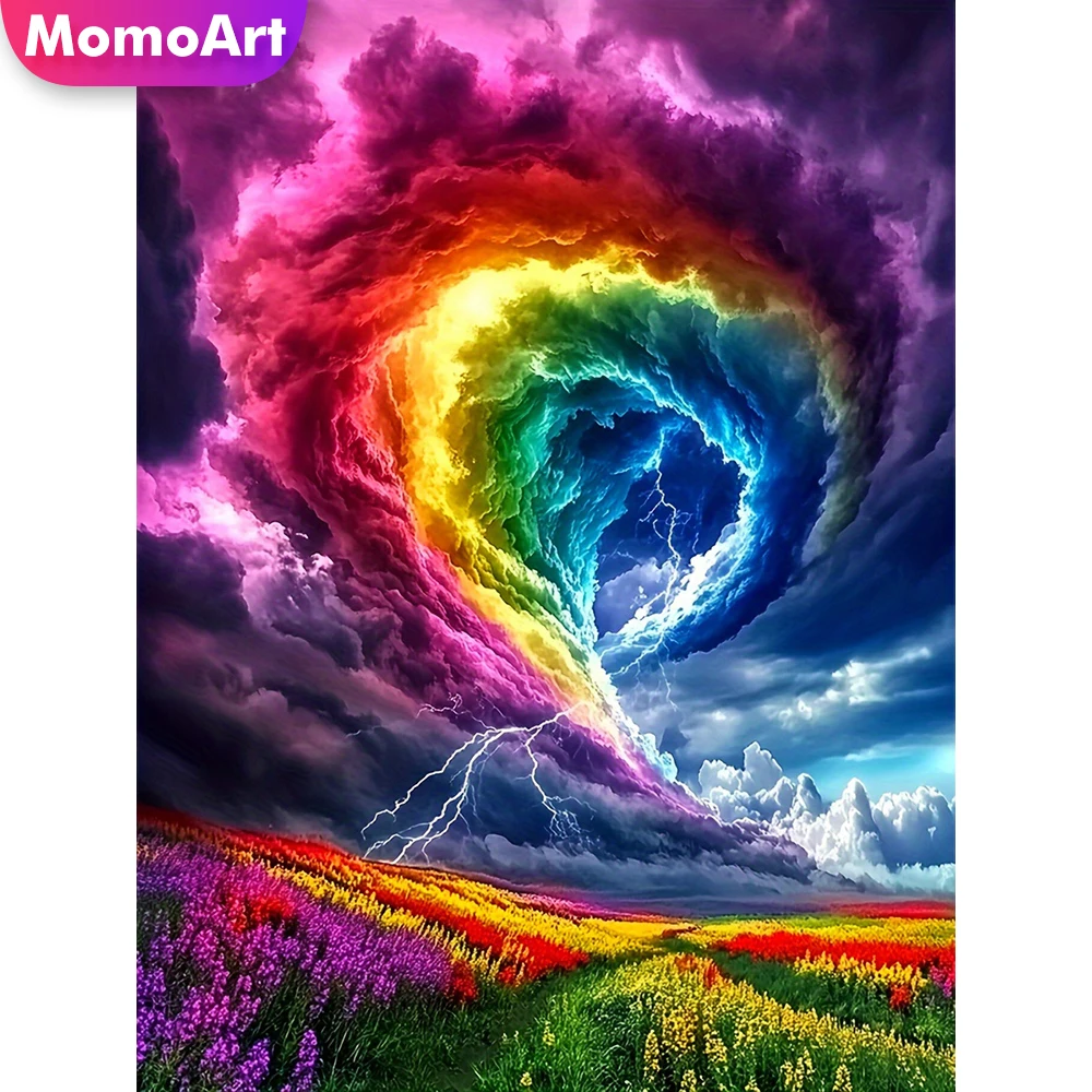 

Momoart Landscape Diamond Mosaic Sky Full Square Round Diamond Painting Flower DIY Picture Rhinestones Embroidery Handmade Hobby