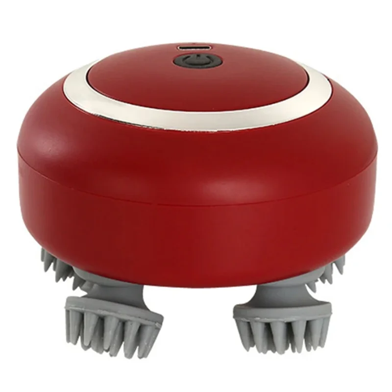 

【PARTY】Soft Silicone Head Massager With Adjustable Speed For Scalp Massage Red Light For Hair Care For Kneading Of The Head