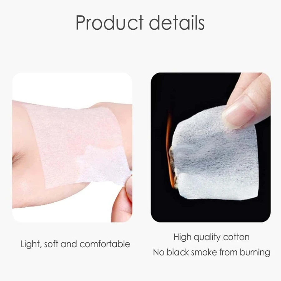 Ultra-Thin Square Cotton Pads 1000PCS for Makeup, Facial, and Nail Polish Removal