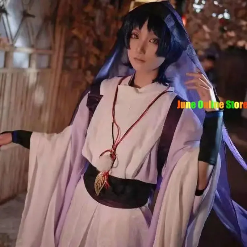 

CyWanderer Genshin Impact Scaramouche Cosplay Costume Wig Anime Game Balladeer White Kimono Halloween for Women Men