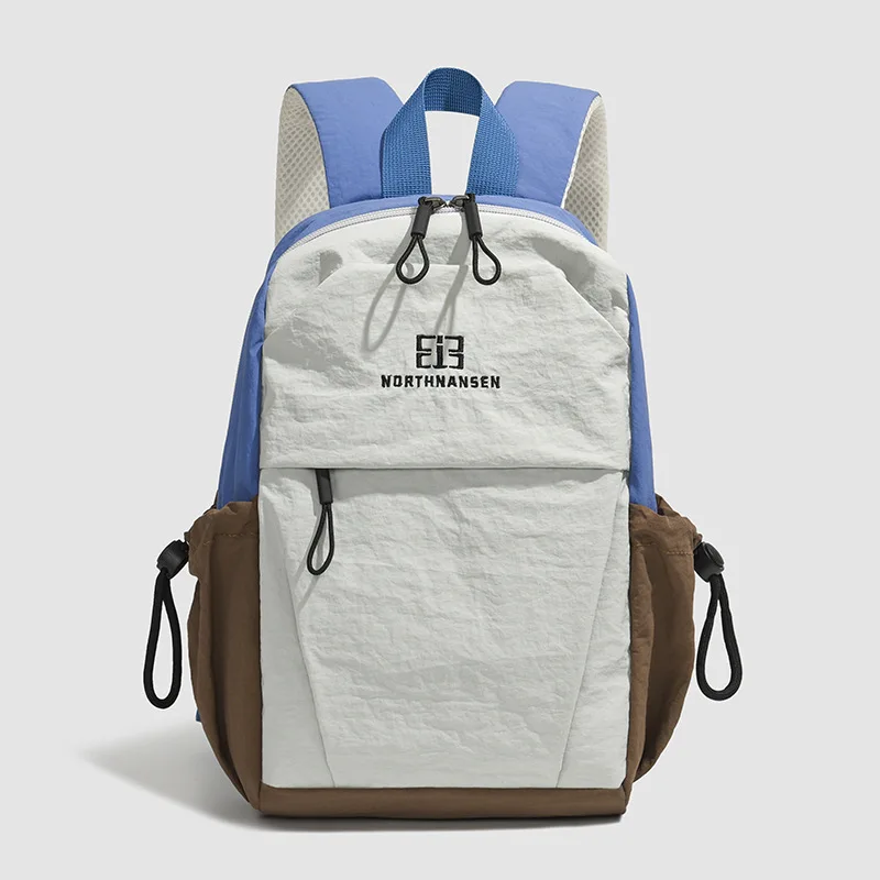 Nueva Mochila pequeña de viaje al aire libre a la moda, tela lavable, ligera, impermeable, bloque de Color,