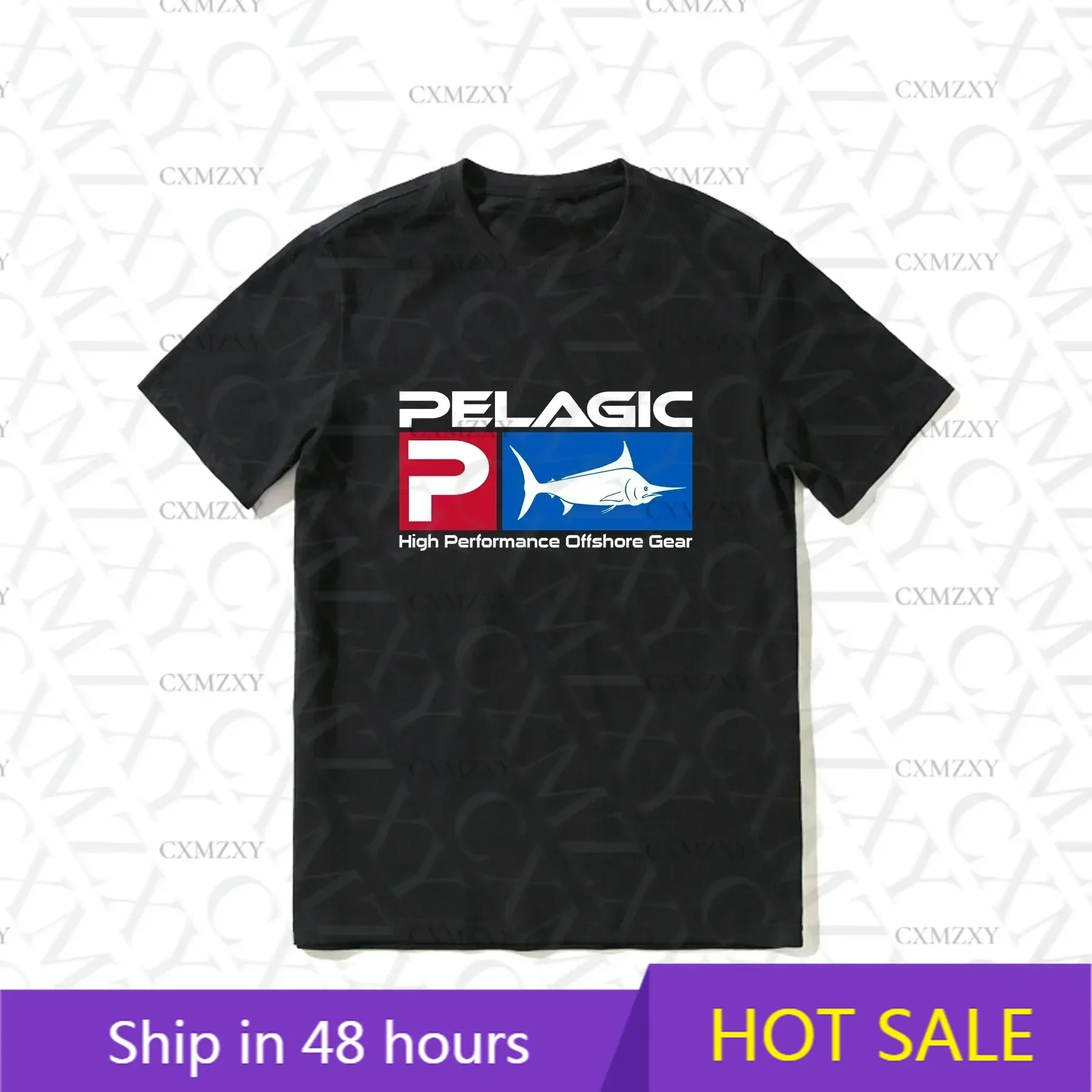

Hot Sale Summer 100% Cotton Pelagic Fisher Offshore Black T Shirt Men Short Sleeves Cool Tee Hip Hop Streetwear T-shirt
