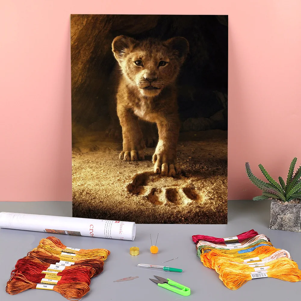 

Egypt Cat Animal Printed Fabric 11CT Cross-Stitch Full Kit Embroidery DMC Threads Craft Needlework Handmade Handiwork Floss