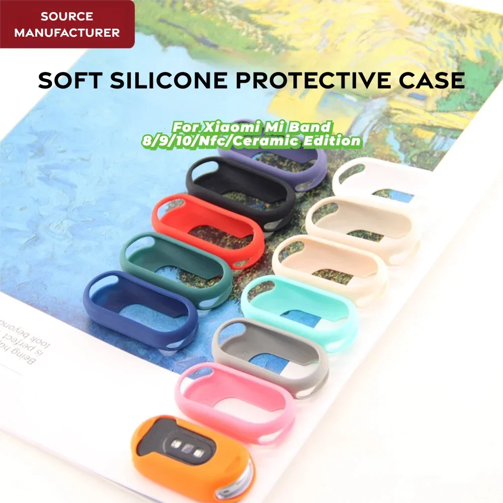 

3 Pcs Silicone Full Protective Case for Xiaomi Mi Band 8/9/10/NFC/Ceramic Edition Smart Watch Protector Shell Washable Case