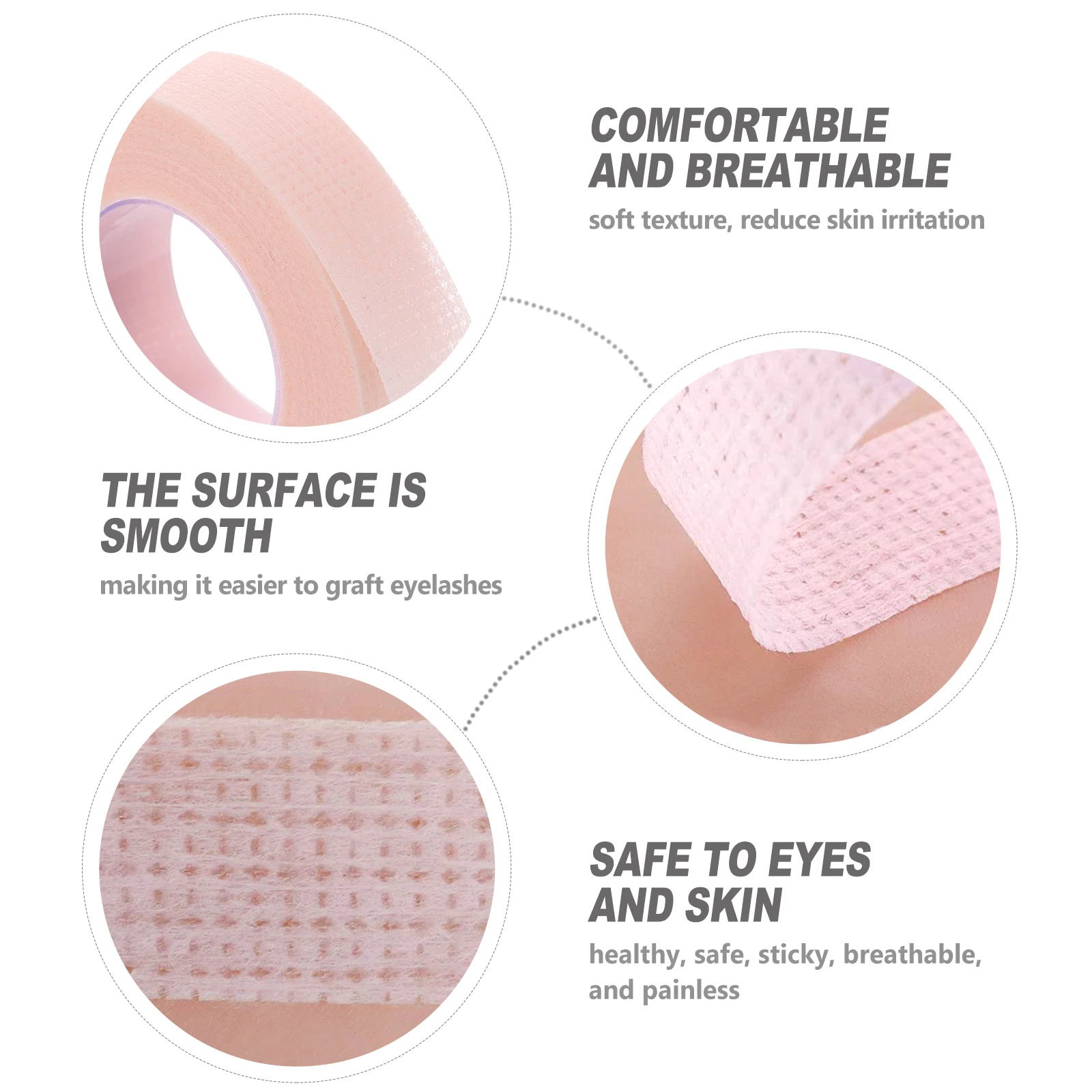 

6 Rolls Eyelash Tapes Moderate Stickiness Gentle Skin Breathable Isolation Patches Lash Eyelash Isolation Patches Tools