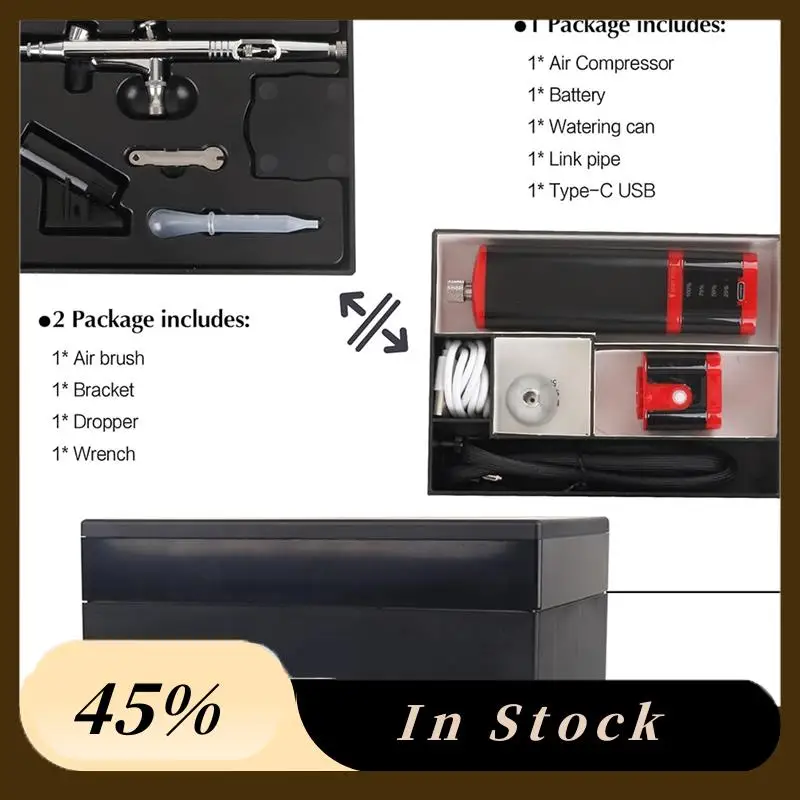 a78k-nouveau-kit-d'aerographe-a-batterie-supplementaire-a-double-action-avec-compresseur-batterie-remplacable-ensemble-de-brosses-a-air-sans-fil-pour-manucure-peinture