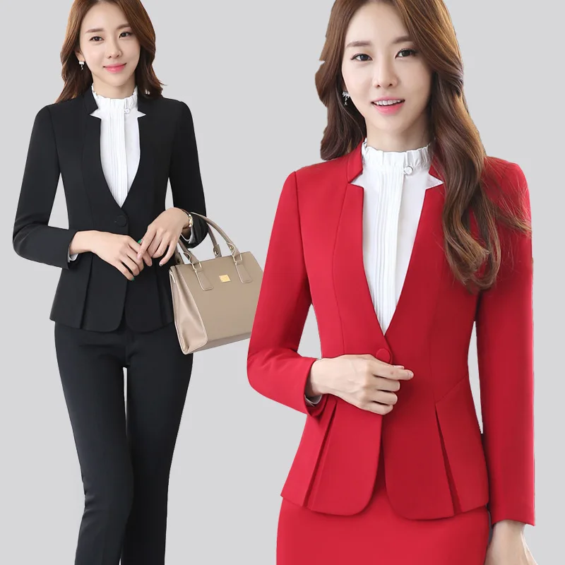 

Fall 2023 Korean Style Business Attire Women's Suit Long Sleeve Suit Women's Women's Wear Hotel Beauty Salon Work Clothes Fashio