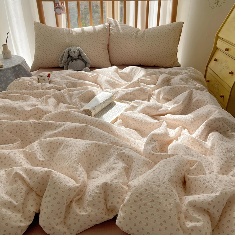 2025 INS لحاف صيفي للفتيات النساء غطاء سرير ناعم مجموعة المخدة واحدة التوأم كامل 200x230 Kawaii طقم لحاف صيفي #3
