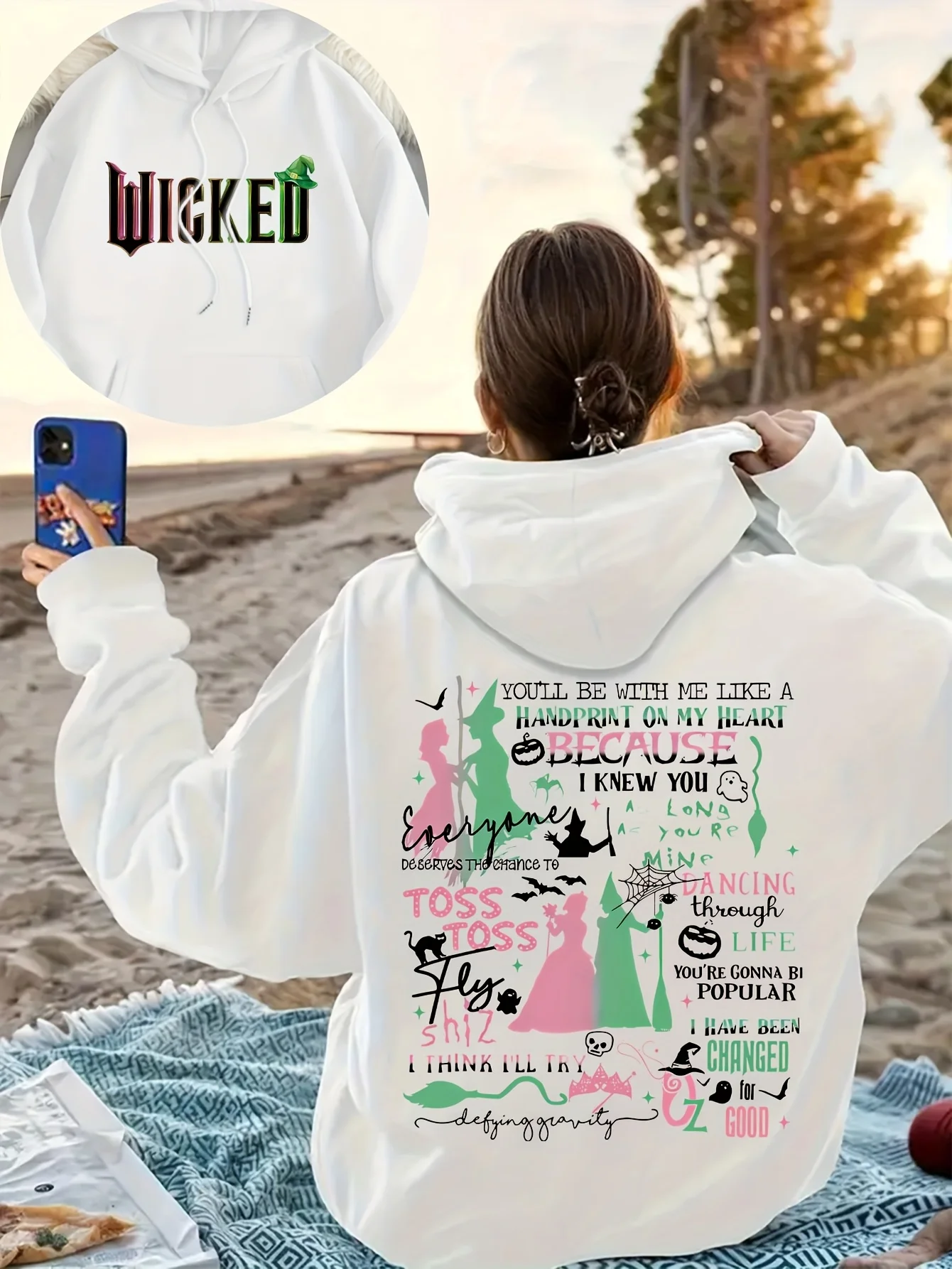 

Halloween Graphic Printing Autumn and Winter Pure Cotton Men's and Women's Hoodies Casual Outdoor Street Sports Training Brand