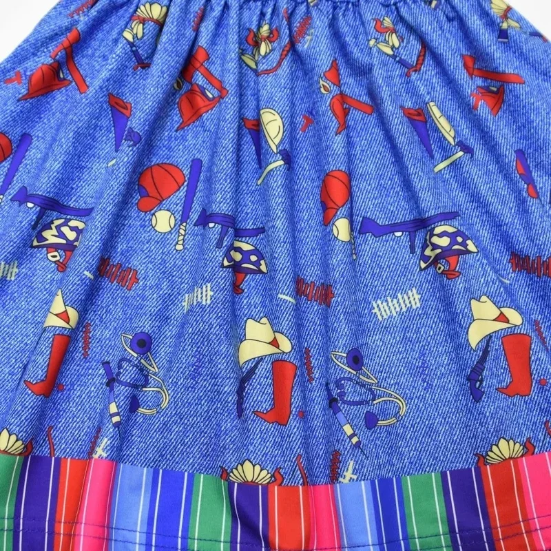 x;3,v'6\g/Kids Child's Cosplay Costume 3D Cartoon Printing Ruffle Girls Chucky Role Play Dress Hallo7'h.n;y\3/ - view 6
